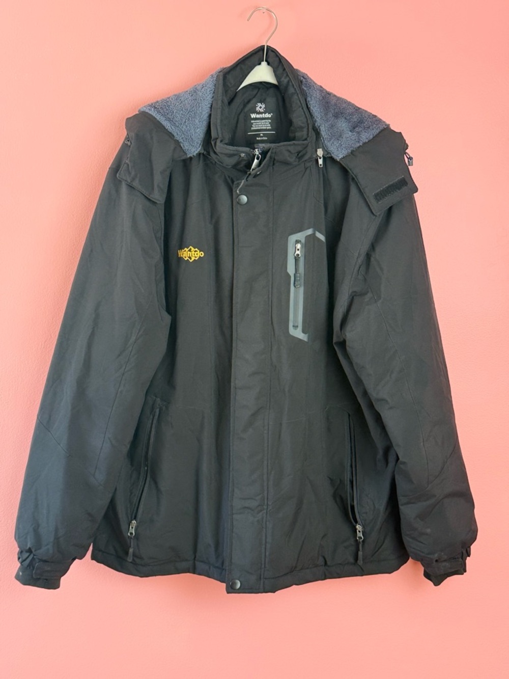 Wantdo Men’s  Black Insulated Winter Jacket